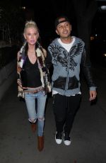 TARA REID and Ted Skillet at Madeo Restaurant in West Hollywood 11/21/2017