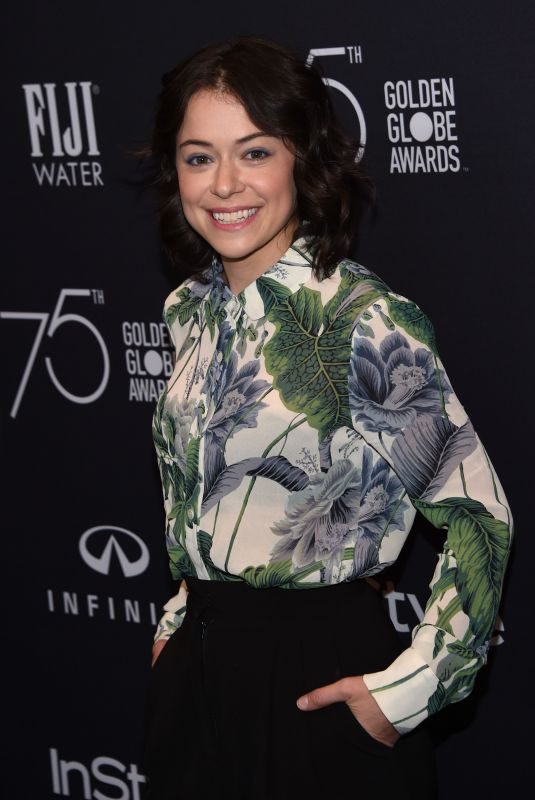 TATIANA MASLANY at HFPA & Instyle Celebrate 75th Anniversary of the Golden Globes in Los Angeles 11/15/2017