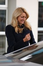 TESS DALY Leaves Her Hotel in Blackpool 11/18/2017