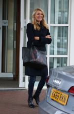 TESS DALY Leaves Her Hotel in Blackpool 11/18/2017