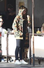 THYLANE BLONDEAU at Il Pastaio in Beverly Hills 11/18/2017