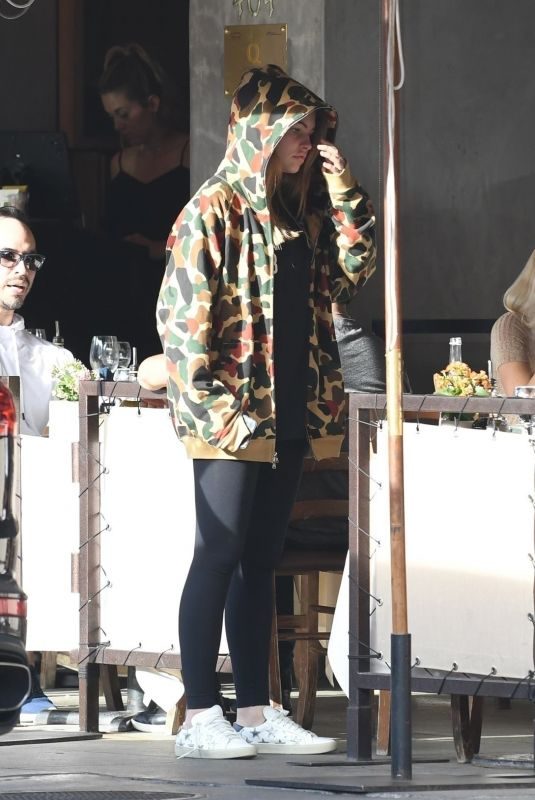 THYLANE BLONDEAU at Il Pastaio in Beverly Hills 11/18/2017