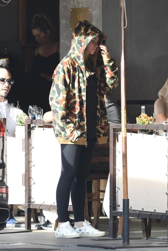 THYLANE BLONDEAU at Il Pastaio in Beverly Hills 11/18/2017