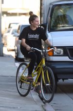 THYLANE BLONDEAU Out for Bicycle Ride in Venice Beach 11/22/2017