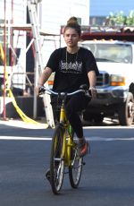 THYLANE BLONDEAU Out for Bicycle Ride in Venice Beach 11/22/2017