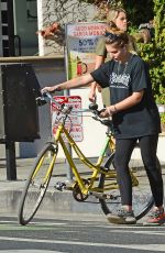 THYLANE BLONDEAU Out for Bicycle Ride in Venice Beach 11/22/2017