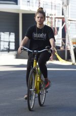 THYLANE BLONDEAU Out for Bicycle Ride in Venice Beach 11/22/2017