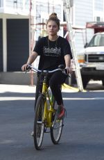 THYLANE BLONDEAU Out for Bicycle Ride in Venice Beach 11/22/2017