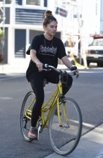 THYLANE BLONDEAU Out for Bicycle Ride in Venice Beach 11/22/2017