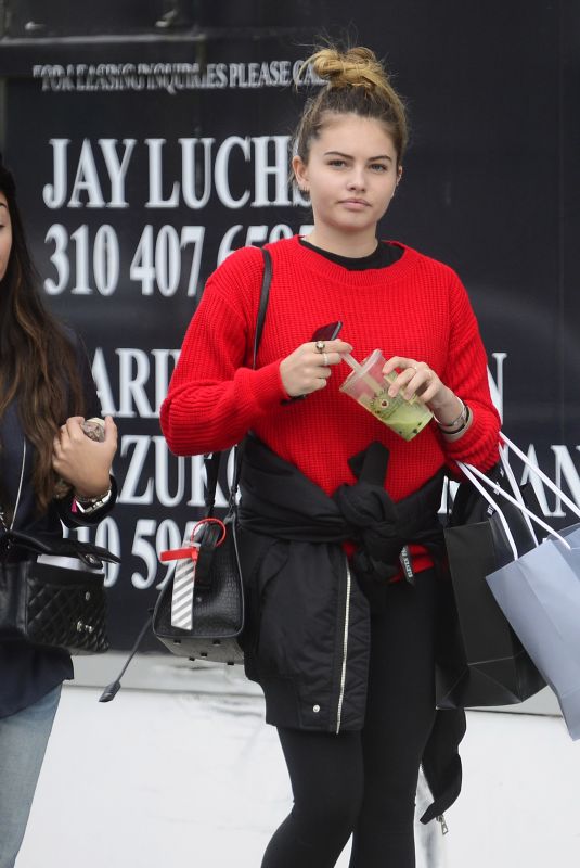 THYLANE BLONDEAU Out Shopping in Los Angeles 11/08/2017