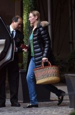 UMA THURMAN Leaves Her Hotel in New York 11/26/2017