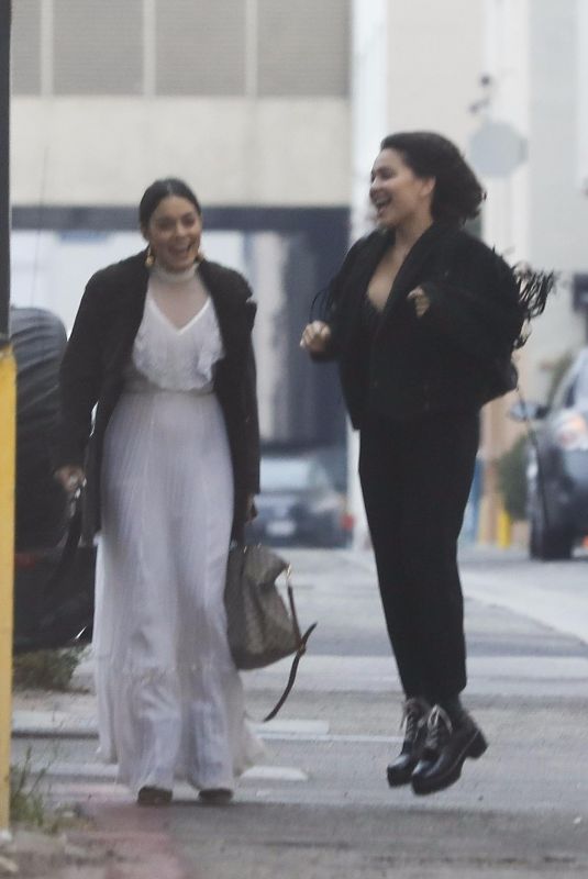 VANESSA and STELLA HUDGENS Out in Beverly Hills 11/12/2017
