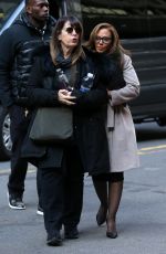 VANESSA HUDGENS and LEAH REMINI Arrives on the Set of Second Act in New York 11/20/2017