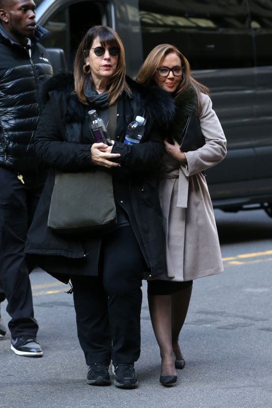VANESSA HUDGENS and LEAH REMINI Arrives on the Set of Second Act in New York 11/20/2017