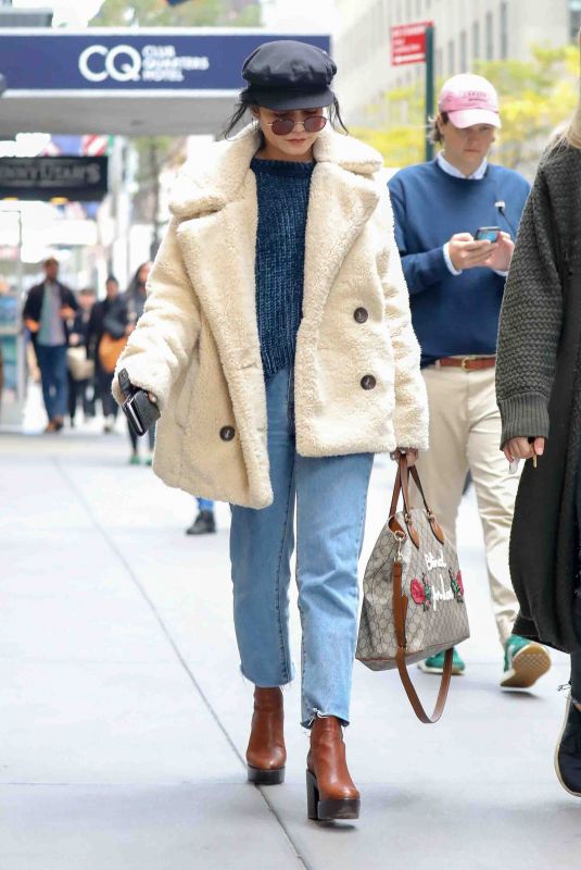 VANESSA HUDGENS Arrives at Second Act Set in New York 11/09/2017
