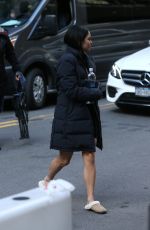 VANESSA HUDGENS Arrives on the Set of Second Act in New York 11/20/2017