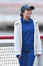 VANESSA HUDGENS on the Set of Second Act in New York 11/27/2017
