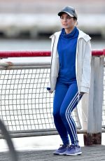 VANESSA HUDGENS on the Set of Second Act in New York 11/27/2017