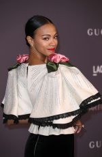 ZOE SALDANA at 2017 LACMA Art + Film Gala in Los Angeles 11/04/2017