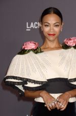 ZOE SALDANA at 2017 LACMA Art + Film Gala in Los Angeles 11/04/2017