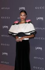 ZOE SALDANA at 2017 LACMA Art + Film Gala in Los Angeles 11/04/2017