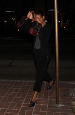 ZOE SALDANA Leaves Madeo Restaurant in West Hollywood 11/16/2017
