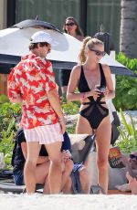 ABBY CHAMPION and Patrick Schwarzenegger at a Beach in Mexico 12/04/2017