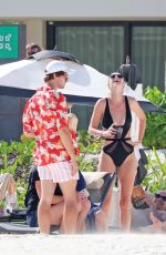 ABBY CHAMPION and Patrick Schwarzenegger at a Beach in Mexico 12/04/2017