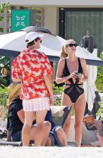 ABBY CHAMPION and Patrick Schwarzenegger at a Beach in Mexico 12/04/2017