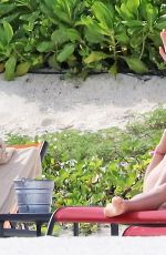 ABBY CHAMPION and Patrick Schwarzenegger at a Beach in Mexico 12/04/2017