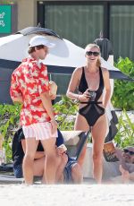 ABBY CHAMPION and Patrick Schwarzenegger at a Beach in Mexico 12/04/2017