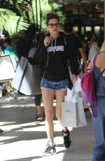 ADRIANA LIMA in Denim Shorts Shopping at Ball Harbor in Miami 12/24/2017