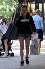 ADRIANA LIMA in Denim Shorts Shopping at Ball Harbor in Miami 12/24/2017
