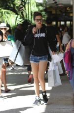 ADRIANA LIMA in Denim Shorts Shopping at Ball Harbor in Miami 12/24/2017
