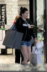ADRIANA LIMA in Denim Shorts Shopping at Ball Harbor in Miami 12/24/2017