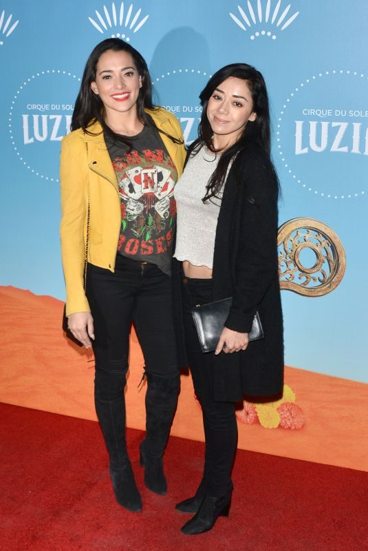 AIMEE GARCIA and NATALIE MARTINEZ at Cirque Du Soleil Presents Luzia at Dodger Stadium in Los Angeles 12/12/2017