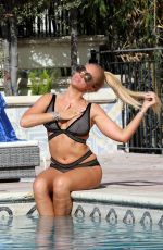 AISLEYNE HORGAN WALLACE in Bikini at a Pool in Los Angeles 11/26/2017