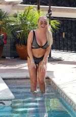 AISLEYNE HORGAN WALLACE in Bikini at a Pool in Los Angeles 11/26/2017