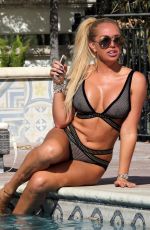 AISLEYNE HORGAN WALLACE in Bikini at a Pool in Los Angeles 11/26/2017