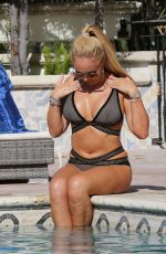 AISLEYNE HORGAN WALLACE in Bikini at a Pool in Los Angeles 11/26/2017