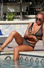 AISLEYNE HORGAN WALLACE in Bikini at a Pool in Los Angeles 11/26/2017