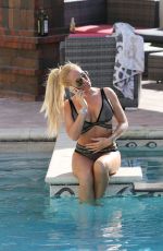 AISLEYNE HORGAN WALLACE in Bikini at a Pool in Los Angeles 11/26/2017