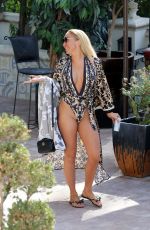 AISLEYNE HORGAN WALLACE in Swimsuit at a Pool in Los Angeles 12/26/2017