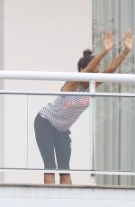 ALESSANDRA AMBROSIO Doing Yoga on Her Balcony in Florianopolis 12/18/2017