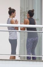ALESSANDRA AMBROSIO Doing Yoga on Her Balcony in Florianopolis 12/18/2017
