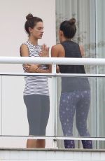 ALESSANDRA AMBROSIO Doing Yoga on Her Balcony in Florianopolis 12/18/2017