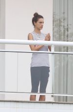 ALESSANDRA AMBROSIO Doing Yoga on Her Balcony in Florianopolis 12/18/2017