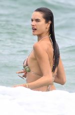 ALESSANDRA AMBROSIO in Bikini on the Beach in Florianopolis 12/28/2017