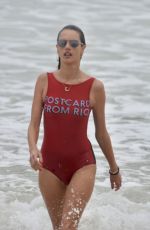 ALESSANDRA AMBROSIO in Swimsuit at a Beach in Florianopolis 12/30/2017