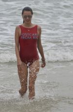 ALESSANDRA AMBROSIO in Swimsuit at a Beach in Florianopolis 12/30/2017